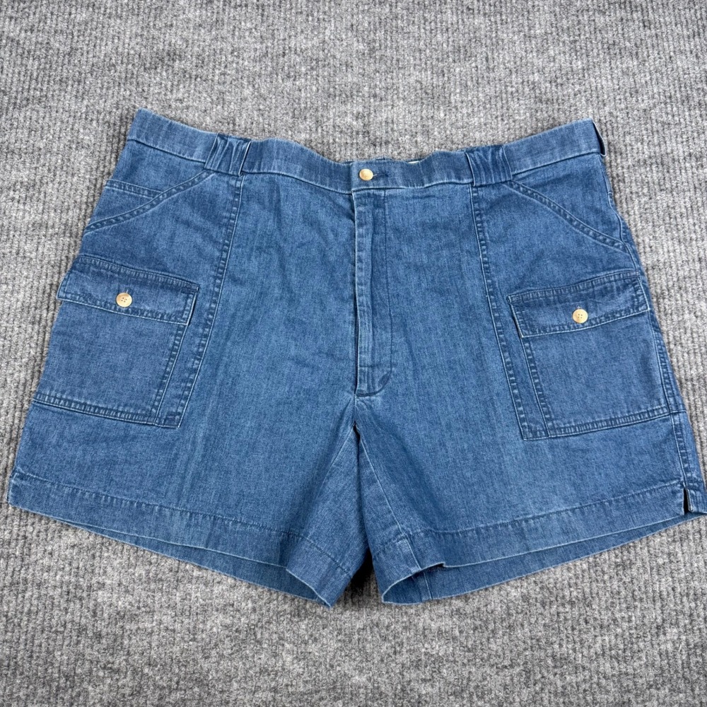 Sportif Shorts Mens 44 Blue Denim Frequent Traveler Cargo Boating Gorpcore Beach